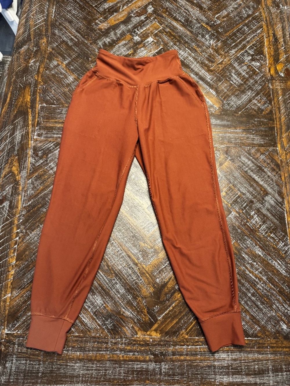 Old Navy PowerSoft High-Rise Jogger Leggings Women’s Small Rust Brown Go-Dry
